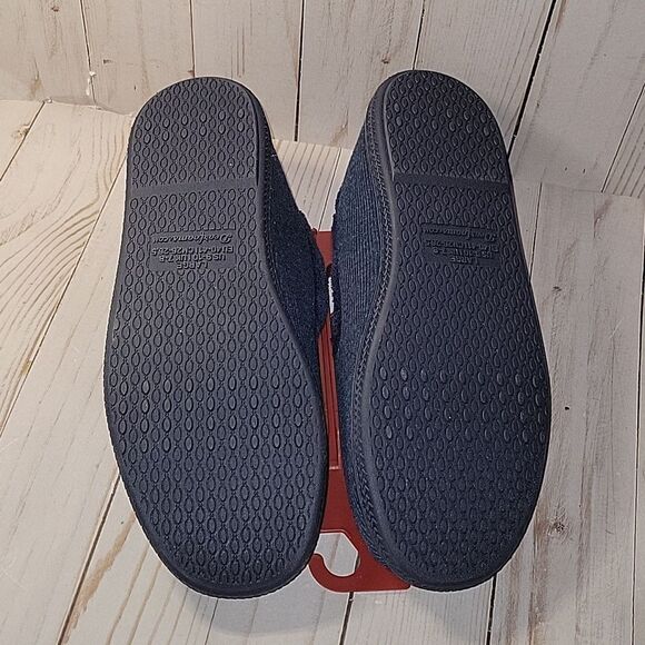 NWT Dearfoams Womens Blue Cozy Comfort Memory Foam Slipper Shoes 9/10 - Picture 7 of 7